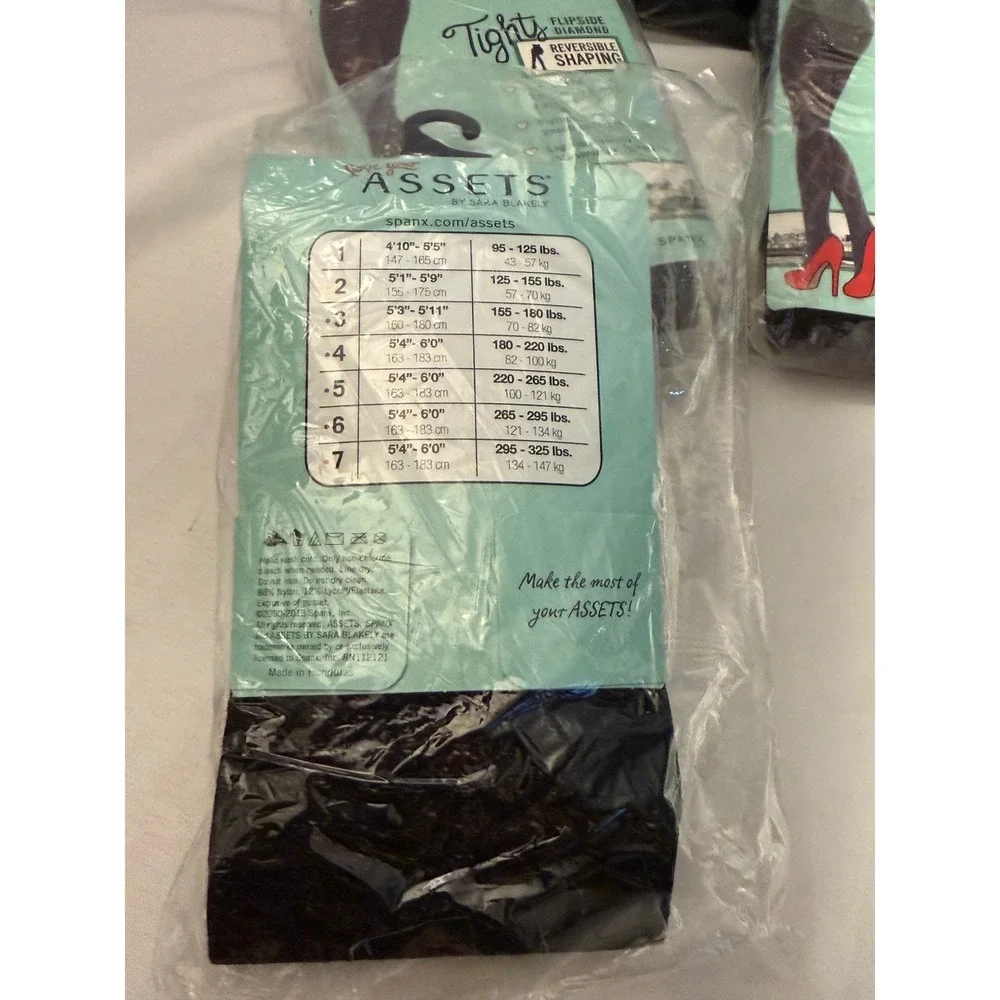 Lot of 5 Assets by Sara Blakely Size 5 Shaping Tights Black NIP Spanx Mix